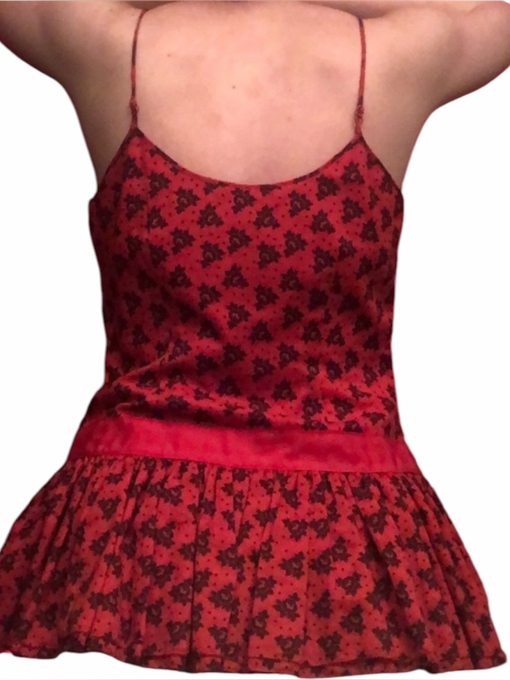 Moda International Top Black/Red Size M —#080 - Picture 6 of 16